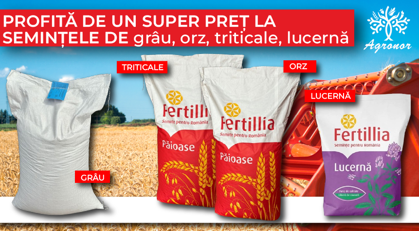 Seminte de grau, orz, triticale, lucerna